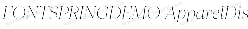 FONTSPRINGDEMO ApparelDisplayRegul字体转换